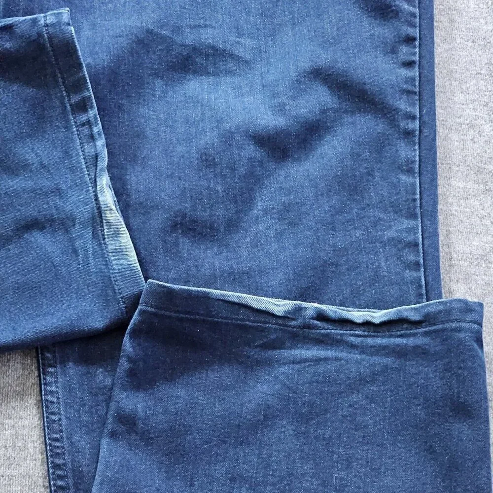 Canali Jeans Men 46x34/28 Indigo Straight Leg Italy Cotton Preppy Designer Boho
